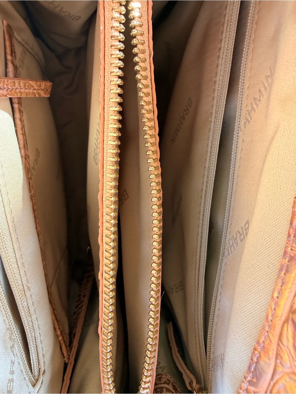 Brahmin Rose Gold Pink Croc-Embossed Satchel & Wallet Set - Picture 10 of 11